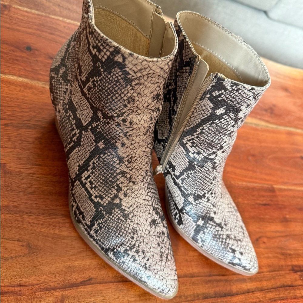 Snakeskin Ankle Boots